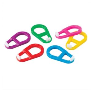 Safety Toothbrush Assorted Colors Infant / Toddler Nylon