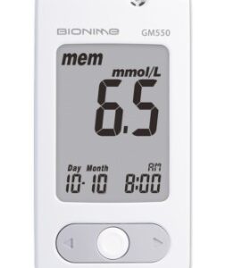 Blood Glucose Meter Kit Bionime 5 Seconds Stores up to 500 Results Requires Coding