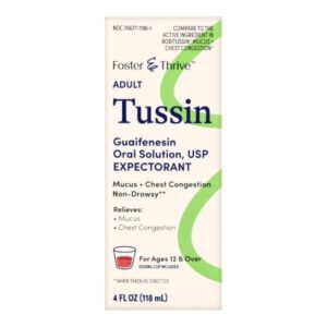 Cold and Cough Relief Foster & Thrive 200 mg / 5 mL Strength Syrup 4 oz.