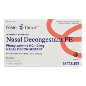 Sinus Relief Foster & Thrive 10 mg Strength Tablet 36 per Bottle