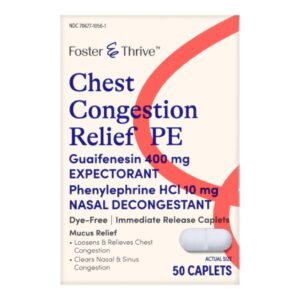 Cold and Cough Relief Foster & Thrive 400 mg – 10 mg Strength Tablet 50 per Box