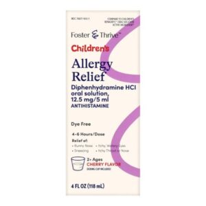 Children’s Allergy Relief Foster & Thrive 12.5 mg / 5 mL Strength Liquid 4 oz.