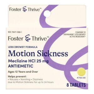 Nausea Relief Foster & Thrive 25 mg Strength Tablet 8 per Box