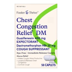 Cold and Cough Relief Foster & Thrive 400 mg – 20 mg Strength Tablet 50 per Box