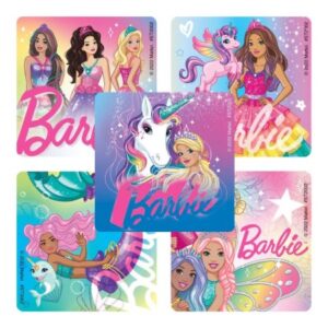 SmileMakers 100 per Roll Barbie Fantasy Sticker 2-1/2 Inch