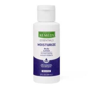 Hand and Body Moisturizer Remedy Essentials 2 oz. Bottle Unscented Lotion CHG Compatible