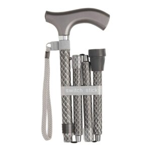 Folding Cane Switch Sticks Aluminum 32 to 37 Inch Height Graphite