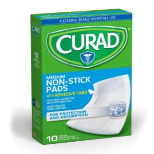 Non-Adherent Dressing with Adhesive Curad 3 X 4 Inch Sterile 10 per Pack