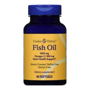 Omega 3 Supplement Foster & Thrive Fish Oil 1,000 mg Strength Softgel 60 per Bottle