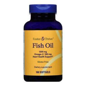 Omega 3 Supplement Foster & Thrive Fish Oil 1,200 mg Strength Softgel 100 per Bottle