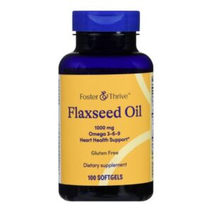 Dietary Supplement Foster & Thrive Flaxseed Oil 1,000 mg Strength Softgel 100 per Bottle