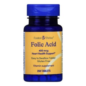 Vitamin Supplement Foster & Thrive Folic Acid 400 mcg Strength Tablet 250 per Bottle