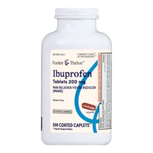 Pain Relief Foster & Thrive 200 mg Strength Ibuprofen Caplet 500 per Bottle