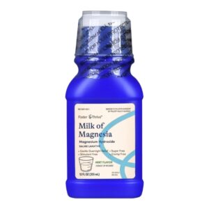 Laxative Foster & Thrive Mint Flavor Oral Suspension 12 oz. 400 mg / 5 mL Strength Magnesium Hydroxide
