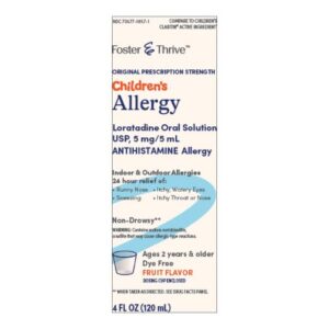 Children’s Allergy Relief Foster & Thrive 5 mg / 5 mL Strength Syrup 4 oz.