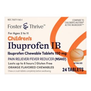Children’s Pain Relief Foster & Thrive 100 mg Strength Ibuprofen Tablet 24 per Bottle