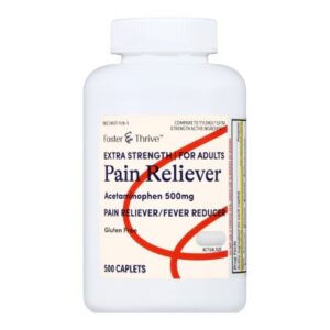 Pain Relief Foster & Thrive 500 mg Strength Acetaminophen Caplet 500 per Bottle