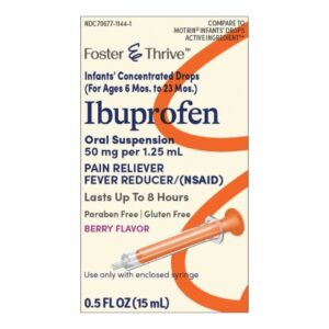 Infants’ Pain Relief Foster & Thrive 50 mg / 1.25 mL Strength Ibuprofen Oral Suspension 0.5 oz.