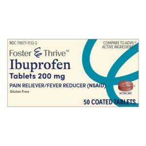 Pain Relief Foster & Thrive 200 mg Strength Ibuprofen Tablet 50 per Bottle
