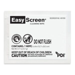 Surface Cleaner Easy Screen Premoistened Alcohol Based Manual Pull Wipe 50 Count Individual Packet Alcohol Scent NonSterile