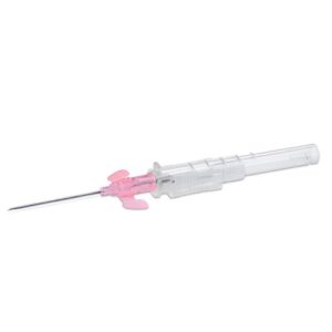 Peripheral IV Catheter Prevent SLS 20 Gauge 1 Inch Polyurethane Winged Hub Non Blood Control Sliding Safety