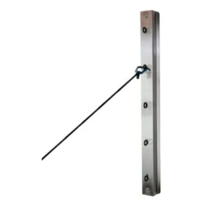 Exercise Rail Station Stainless Steel / 5 Hooks per Base 28 Inch Length Silver