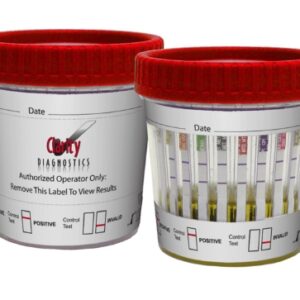 Drugs of Abuse Test Kit Clarity AMP, BAR, BZO, COC, mAMP/MET, MDMA, OPI300, MTD, OXY, PCP, TCA 25 Tests CLIA Waived