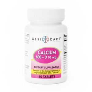 Joint Health Supplement Geri-Care Calcium / Vitamin D 600 mg – 400 IU Strength Tablet 60 per Bottle