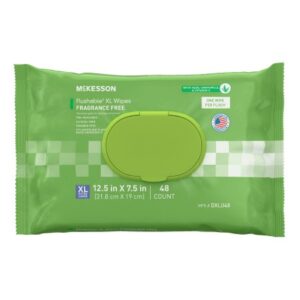 Flushable Personal Wipe McKesson Soft Pack Unscented 48 Count