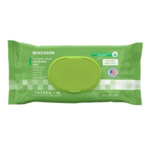 Flushable Personal Wipe McKesson Soft Pack Unscented 48 Count