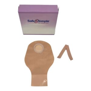 Ostomy Pouch Safe n Simple Two-Piece System 9 Inch Length Without Barrier Drainable
