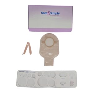 Ostomy Pouch Safe n Simple Two-Piece System 9 Inch Length Without Barrier Drainable