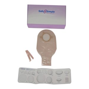 Ostomy Pouch Safe n Simple Two-Piece System 12 Inch Length Without Barrier Drainable