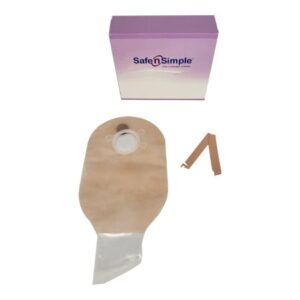 Ostomy Pouch Safe n Simple Two-Piece System 12 Inch Length Without Barrier Drainable