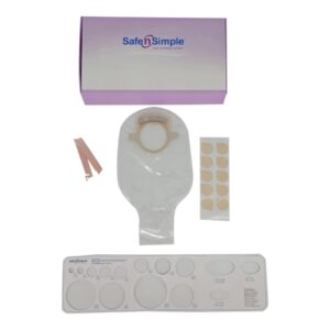 Ostomy Pouch Safe n Simple Two-Piece System 12 Inch Length Without Barrier Drainable