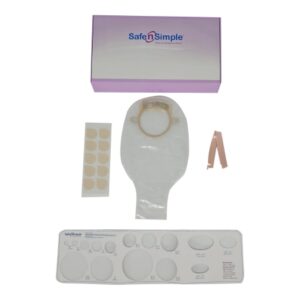 Ostomy Pouch Safe n Simple Two-Piece System 12 Inch Length Without Barrier Drainable