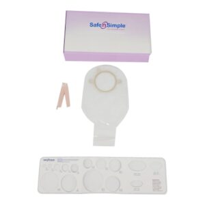 Ostomy Pouch Safe n Simple Two-Piece System 12 Inch Length Without Barrier Drainable
