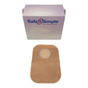 Ostomy Pouch Safe n Simple Two-Piece System 8 Inch Length Without Barrier Closed End