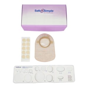 Ostomy Pouch Safe n Simple Two-Piece System 8 Inch Length Without Barrier Closed End