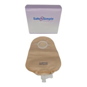 Urostomy Pouch Safe n Simple Two-Piece System 9 Inch Length Without Barrier Drainable