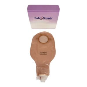 Urostomy Pouch Safe n Simple Two-Piece System 9 Inch Length Without Barrier Drainable