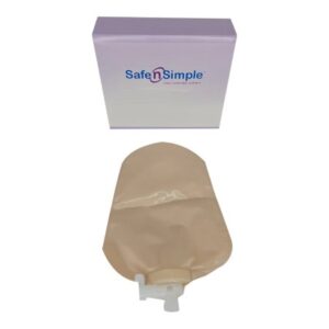 Urostomy Pouch Safe n Simple Two-Piece System 9 Inch Length Without Barrier Drainable
