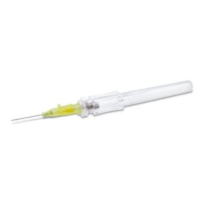 Peripheral IV Catheter McKesson Prevent R 24 Gauge 3/4 Inch Polyurethane Straight Hub Blood Control Push Button Safety