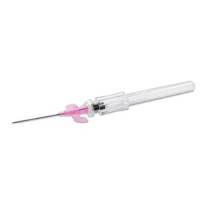 Peripheral IV Catheter McKesson Prevent R 20 Gauge 1 Inch Polyurethane Winged Hub Blood Control Push Button Safety
