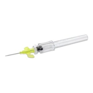 Peripheral IV Catheter McKesson Prevent R 24 Gauge 3/4 Inch Polyurethane Winged Hub Blood Control Push Button Safety