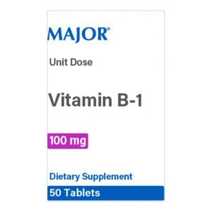 Vitamin Supplement Vitamin B1 100 mg Strength Tablet 50 per Box