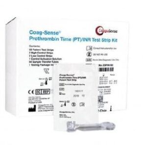 Coagulation Test Kit Coag-Sense Prothrombin Time Test (PT/INR) 50 Tests CLIA Waived