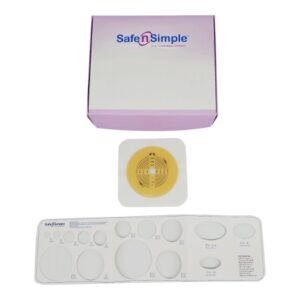 Ostomy Barrier Safe n Simple Trim to Fit, Standard Wear Flexible Tape 70 mm Flange Up to 2-1/4 Inch Opening 5 X 5 Inch