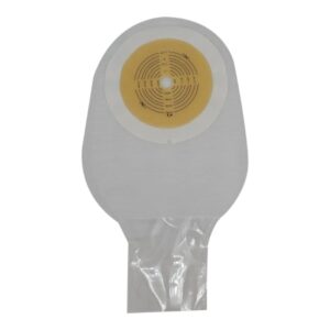 Ostomy Pouch Safe n Simple One-Piece System 12 Inch Length Flat, Trim To Fit 1/2 to 2-1/2 Inch Stoma Drainable