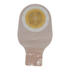 Ostomy Pouch Safe n Simple One-Piece System 12 Inch Length Flat, Trim to Fit 2-1/2 Inch Stoma Drainable